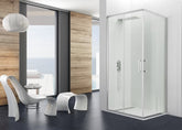 Mampara de Ducha - PRESTIGE ANGULAR - 2 FIJOS + 2 CORREDERAS - BañoClick